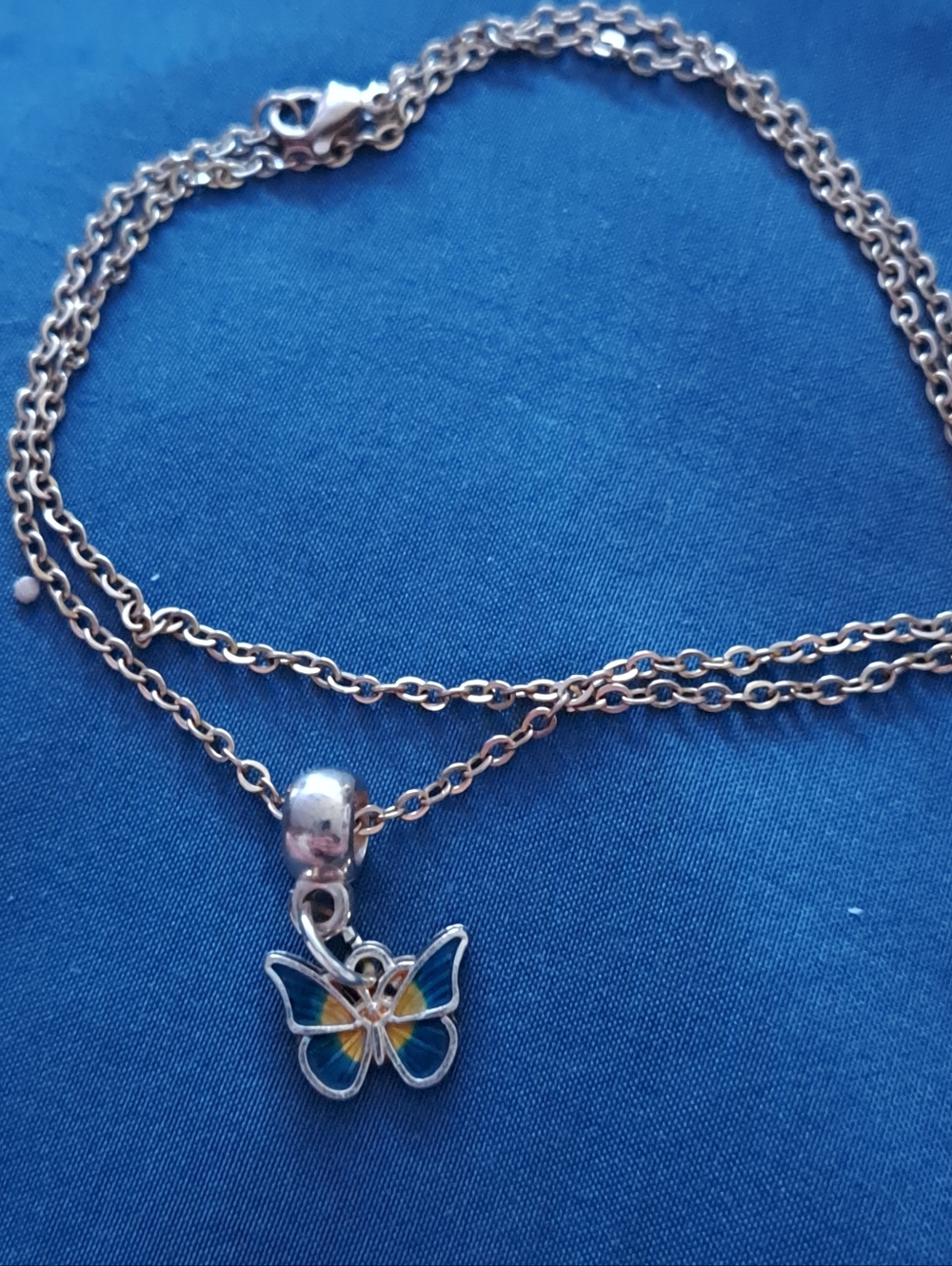 Blue Butterfly Necklace